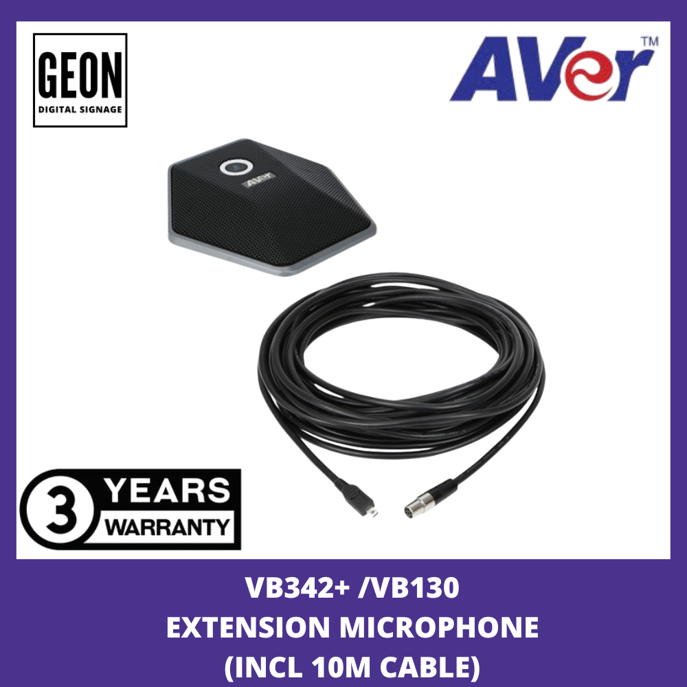 Aver VB342+/VB130 (Including 10M Cable) Extension Microphone
