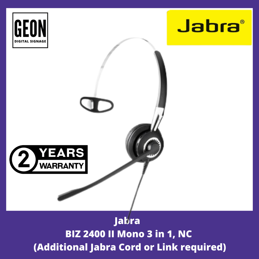 Jabra BIZ 2400 II Mono 3 in 1, NC  (Additional Jabra Cord or Link required)