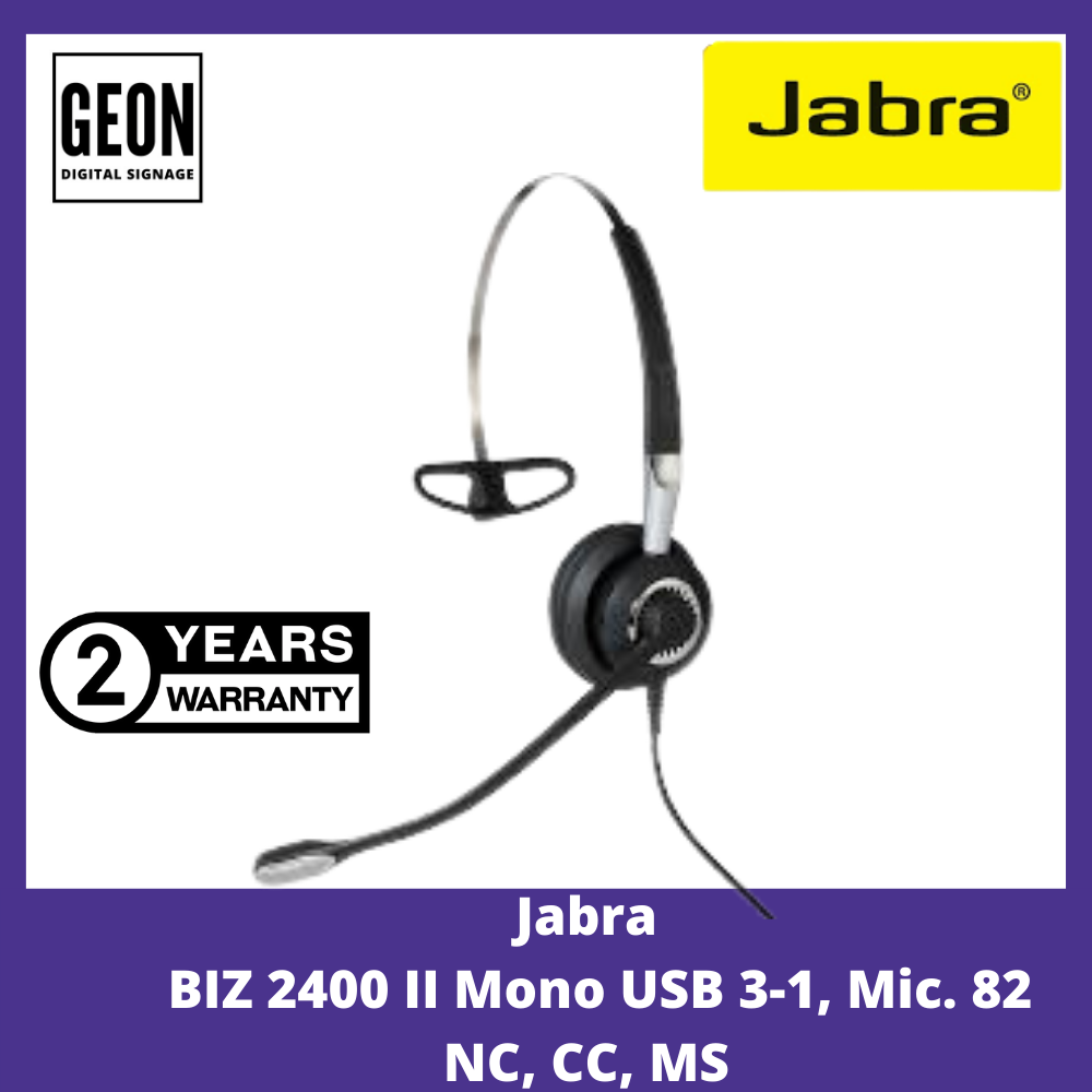 Jabra BIZ 2400 II Mono USB 3-1, Mic. 82 NC, CC, MS