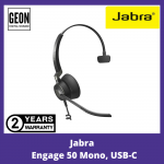 Jabra Engage 50 Mono Professional Digital Corded Headset, USB-C