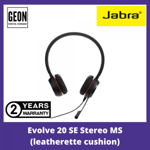 Jabra Evolve 20 SE Mono MS (leatherette cushion)