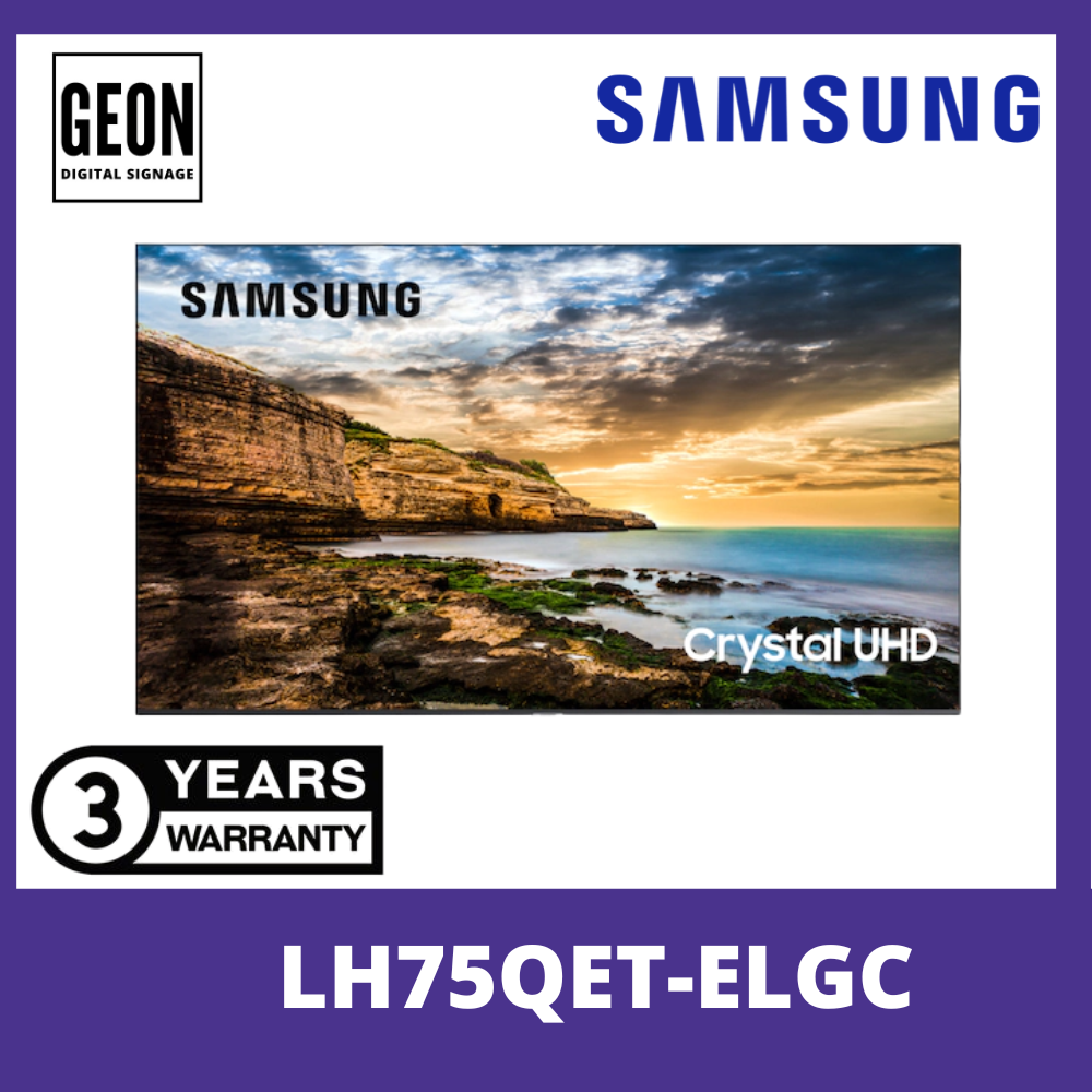 Samsung 75" LH75QET-ELGC QE75T QET 4K UHD Smart Digital Signage