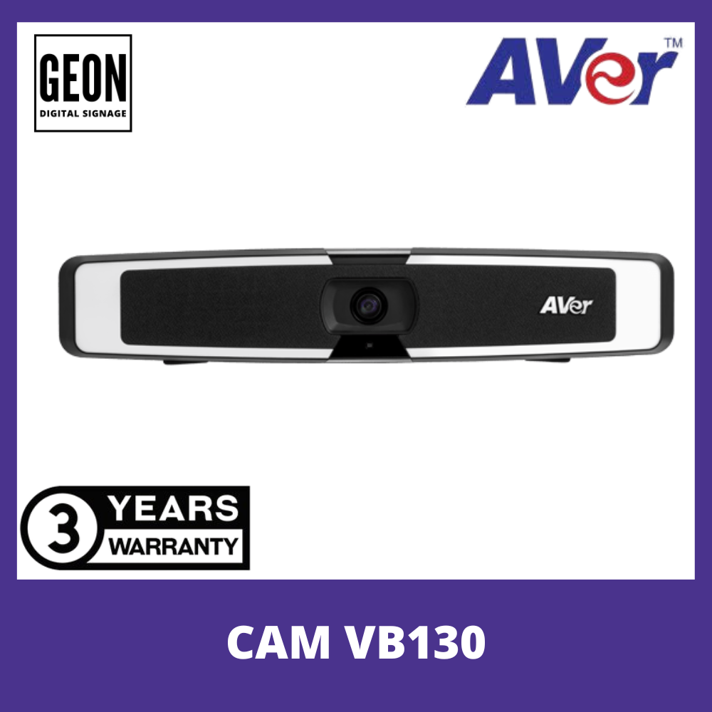Aver CAM-VB130 4K Video Bar with Intelligent Lighting for Video Conferencing Camera