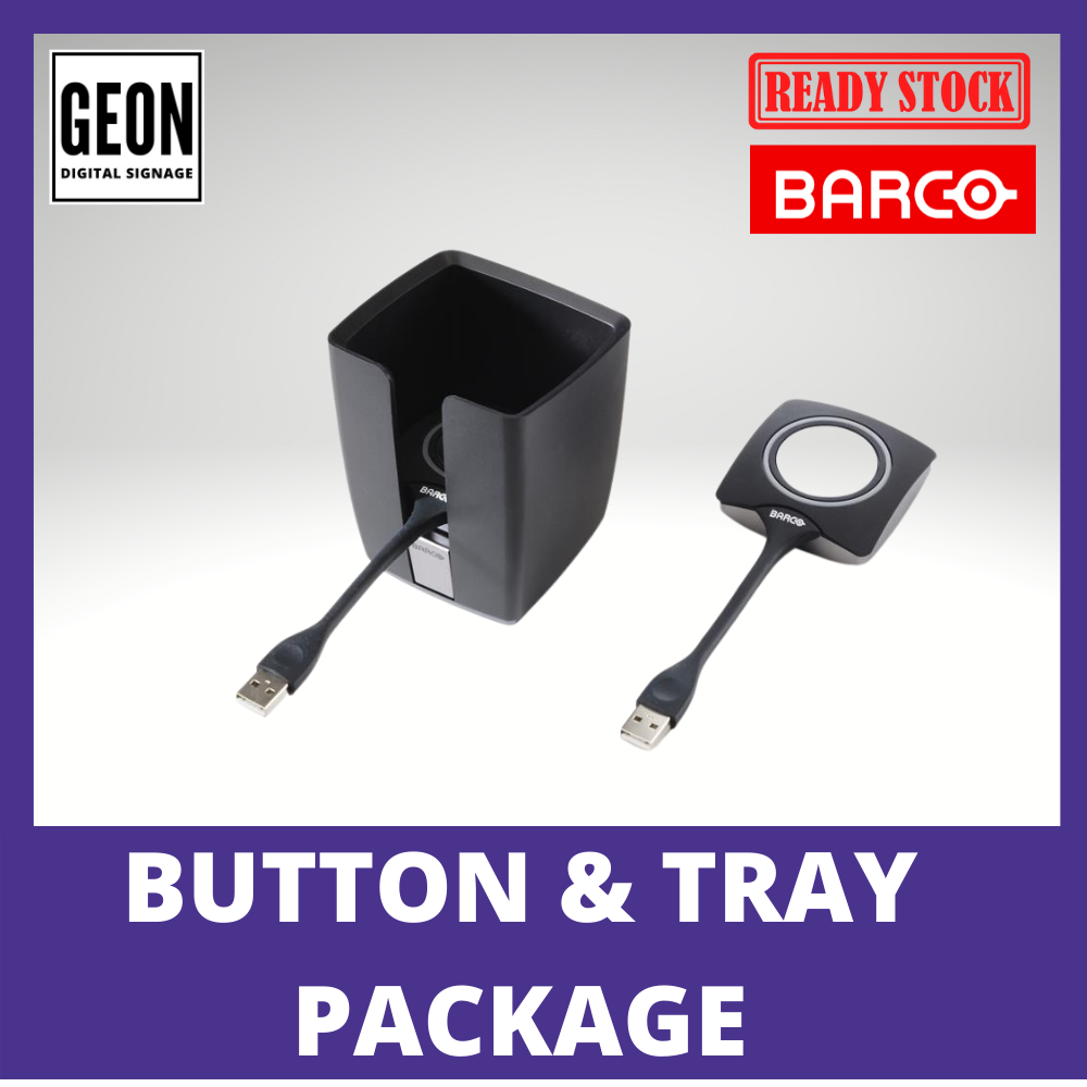 Barco Button and Tray Package Deal Containing a ClickShare Tray and 2 Buttons