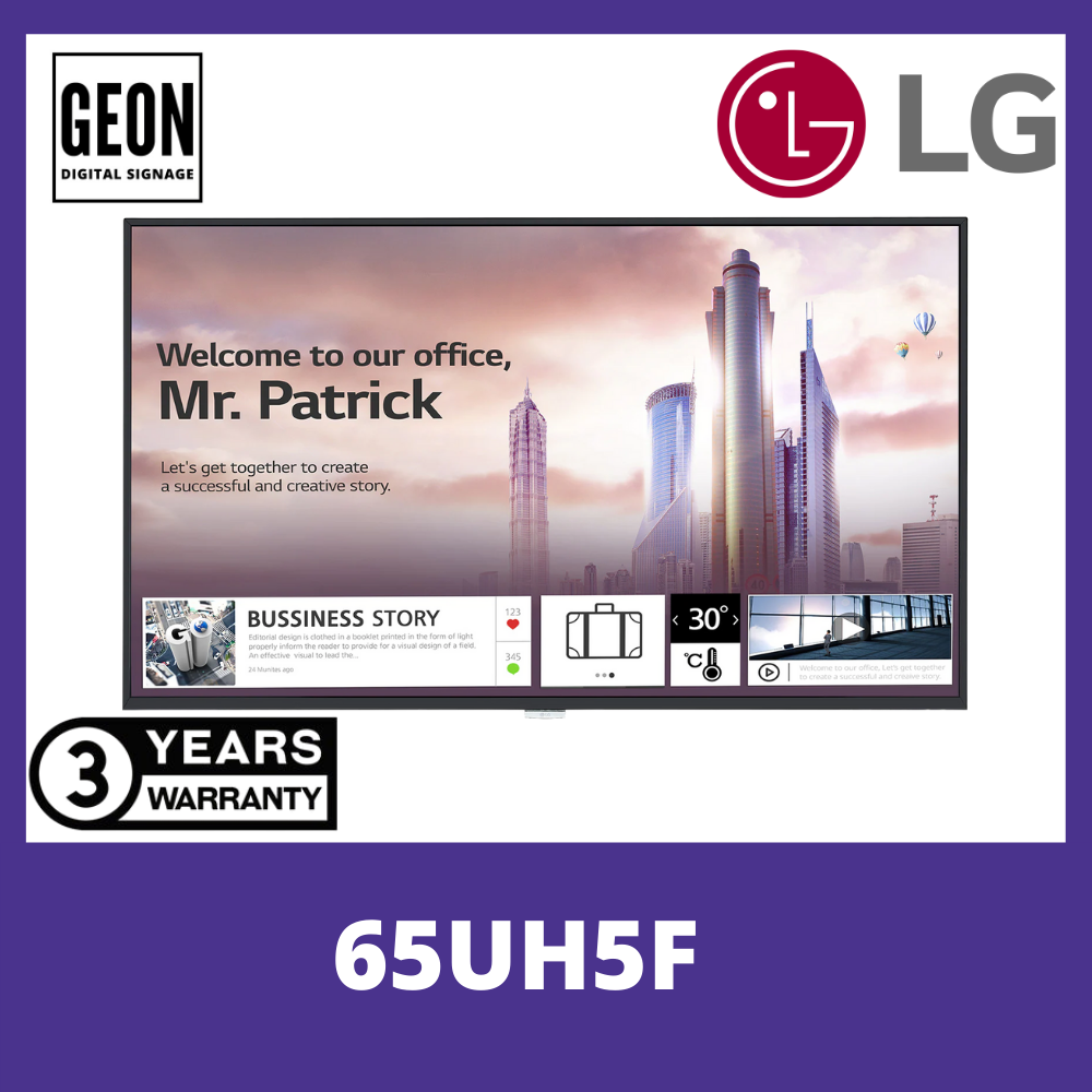 LG 65" inch 65UH5F Non-Glare UHD Series Digital Signage