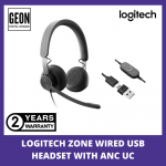 Logitech Zone Wired USB Headset with Advanced Noise Cancelling UC