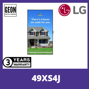 LG 49" 49XS4J-B Window Facing Display High Brightness Signage (Open Frame)