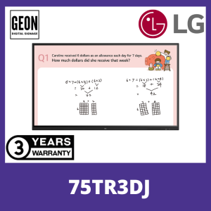 LG 75'' 75TR3DJ UHD IR-Type Touch Interactive Digital Board