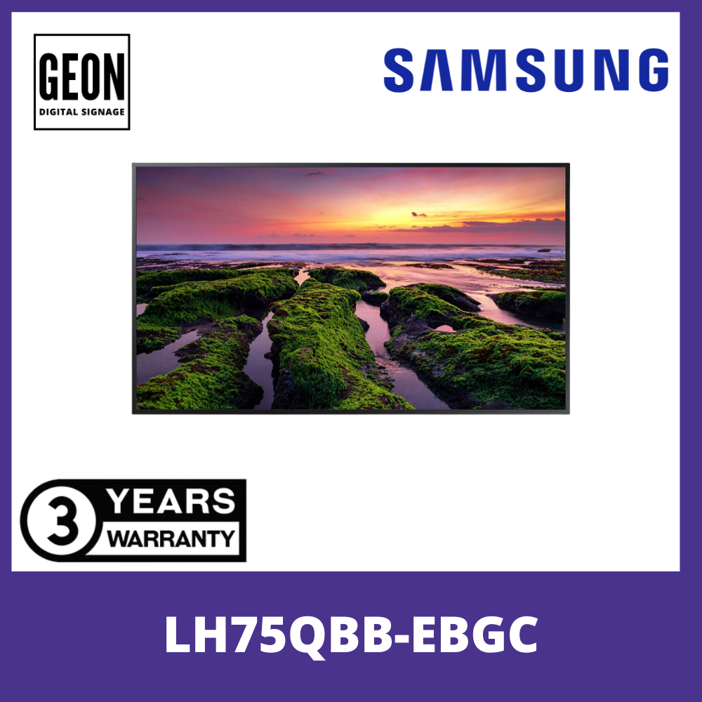 Samsung 75" LH75QBB-EBGC QB75B QBB Series 4K UHD Smart Digital Signage